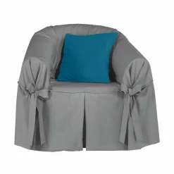 Housse bachette coton uni nouettes fauteuil canapés