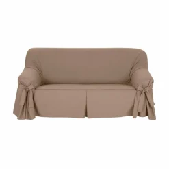 Housse bachette coton uni nouettes fauteuil canapés