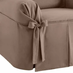 Housse bachette coton uni nouettes fauteuil canapés