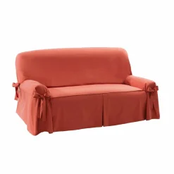 Housse bachette coton uni nouettes fauteuil canapés