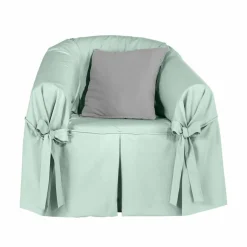 Housse bachette coton uni nouettes fauteuil canapés