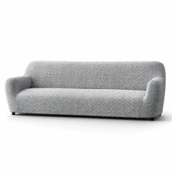 Housse bi-extensible microfibre gaufrée graphique pour fauteuil et canapé