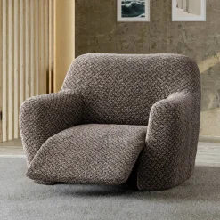 Housse bi-extensible microfibre gaufrée graphique spéciale relax