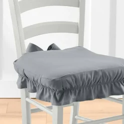Housse chaise unie volantée coton bachette
