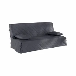Housse clic-clac standard matelassée coton bachette uni