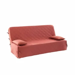 Housse clic-clac standard matelassée coton bachette uni