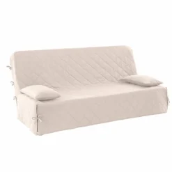 Housse clic-clac standard matelassée coton bachette uni