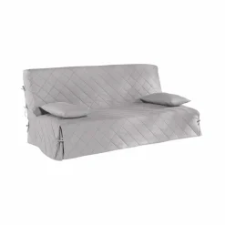 Housse clic-clac standard matelassée coton bachette uni