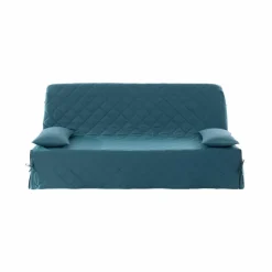 Housse clic-clac standard matelassée coton bachette uni