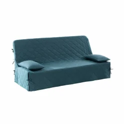 Housse clic-clac standard matelassée coton bachette uni