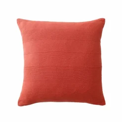 Housse coussin unie coton tissage artisanal - lot de 2