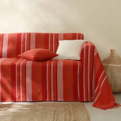 Housse coussin unie coton tissage artisanal - lot de 2