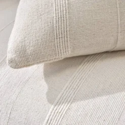 Housse coussin unie coton tissage artisanal - lot de 2
