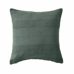 Housse coussin unie coton tissage artisanal - lot de 2