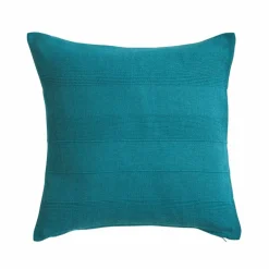 Housse coussin unie coton tissage artisanal - lot de 2