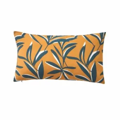 Housse de coussin imprimé feuillage