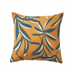 Housse de coussin imprimé feuillage