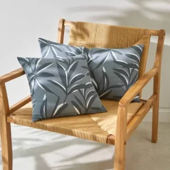 Housse de coussin imprimé feuillage