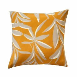 Housse de coussin imprimé feuillage