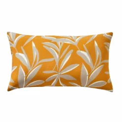 Housse de coussin imprimé feuillage