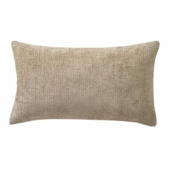 Housse de coussin unie tissage chenille - lot de 2
