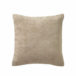 Housse de coussin unie tissage chenille - lot de 2