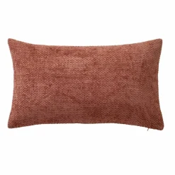 Housse de coussin unie tissage chenille - lot de 2