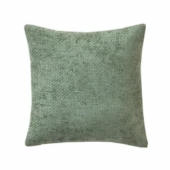 Housse de coussin unie tissage chenille - lot de 2