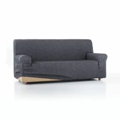 Housse extensible motif jacquard "serpentins" pour fauteuil et canapé