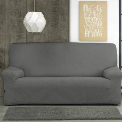 Housse gaufrée bi-extensible canapé fauteuil accoudoirs