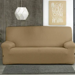 Housse gaufrée bi-extensible canapé fauteuil accoudoirs