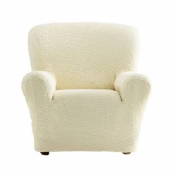 Housse gaufrée bi-extensible canapé fauteuil accoudoirs