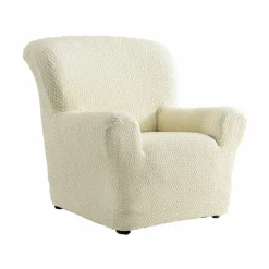 Housse gaufrée bi-extensible canapé fauteuil accoudoirs