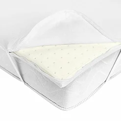 Housse imperméable extensible et élastiquée pour surmatelas
