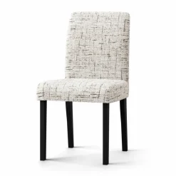 Housse microfibre bi-extensible effet faux uni spéciale chaise