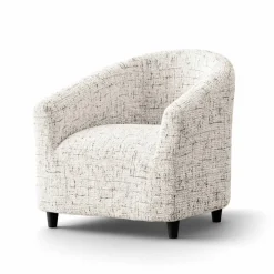Housse microfibre bi-extensible effet faux uni spéciale fauteuil cabriolet