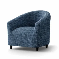 Housse microfibre bi-extensible effet faux uni spéciale fauteuil cabriolet