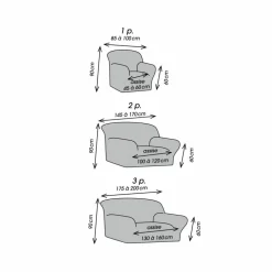 Housse préformée matelassée - fauteuils et canapés