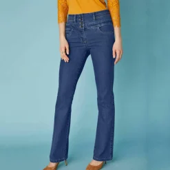 Jean bootcut taille haute - grande stature