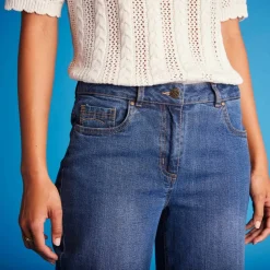 Jean coupe large stretch, petite stature