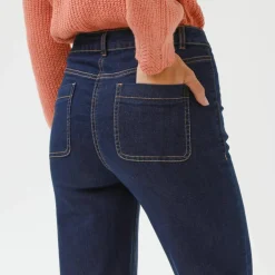 Jean coupe large taille haute, grande stature