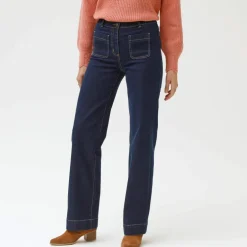 Jean coupe large taille haute, grande stature