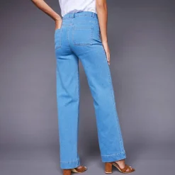 Jean coupe large taille haute, grande stature