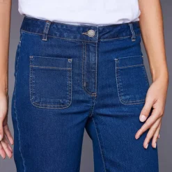 Jean coupe large taille haute, stature moyenne