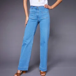 Jean coupe large taille haute, stature moyenne