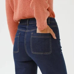 Jean coupe large taille haute, stature moyenne