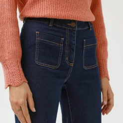 Jean coupe large taille haute, stature moyenne
