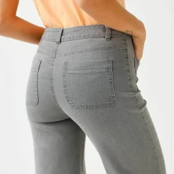 Jean coupe large taille haute, stature moyenne