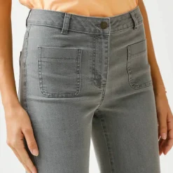 Jean coupe large taille haute, stature moyenne