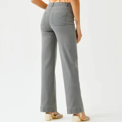 Jean coupe large taille haute, stature moyenne